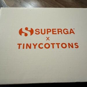 Superga x Tinycottons Cream and Orange Bo
